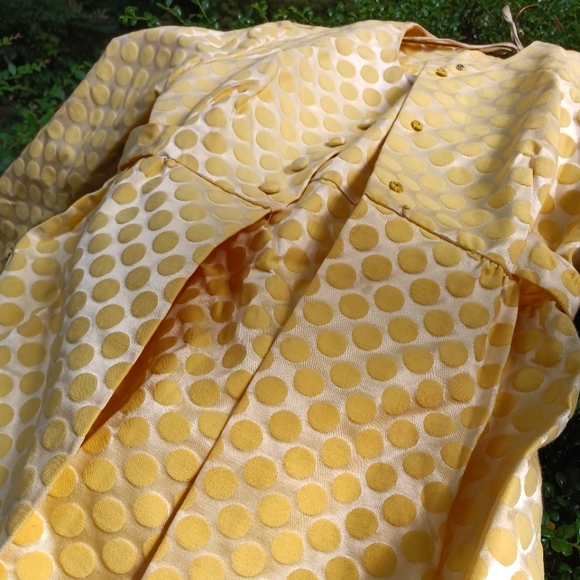 VINTAGE 1960S YELLOW POLKA DOT DRESS AND COAT! " JR. THEME NEW YORK"! UNION MADE - Picture 16 of 16